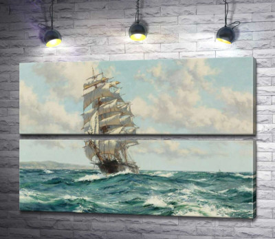Модульна картина "Корабель кліпер біля берегів Північної Америки ( Clipper Ship North America)"