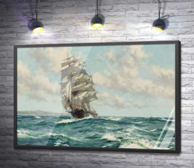 Постер "Корабель кліпер біля берегів Північної Америки ( Clipper Ship North America)"
