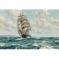 Корабль клипер у берегов Северной Америки (Clipper Ship North America) – Монтегю Доусон (Montague Dawson)