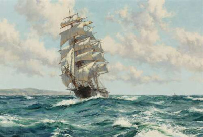 Корабель кліпер біля берегів Північної Америки ( Clipper Ship North America)
