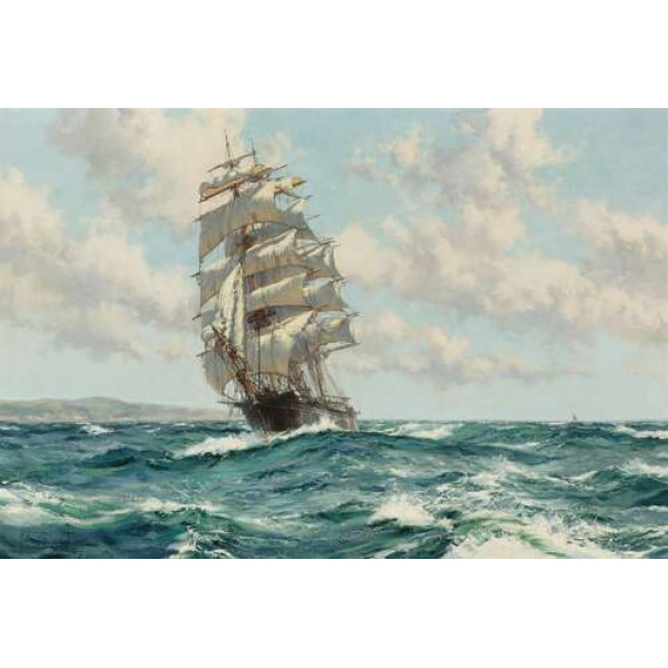 Корабель кліпер біля берегів Північної Америки ( Clipper Ship North America) - Монтегю Доусон (Montague Dawson)