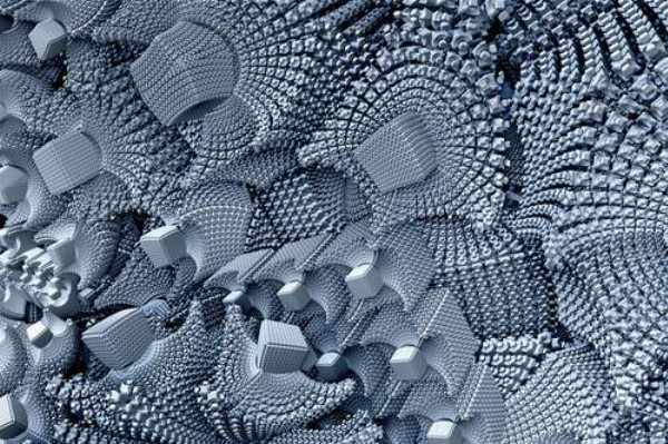 Сіра абстракція з кубічних візерунків