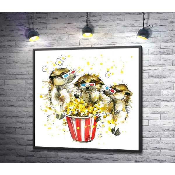 Галасливі ховрахи дивляться кіно з попкорном