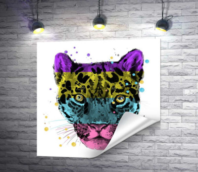 Неонові відтінки кольорів на шерсті гепарда