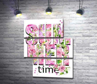 Розовый узор надписи "summertime"