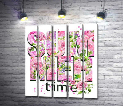 Розовый узор надписи "summertime"