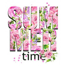 Розовый узор надписи "summertime"