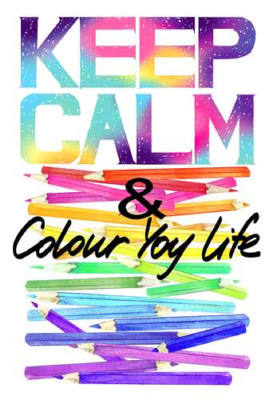 Веселкові олівці з написом "keep calm and colour your life"