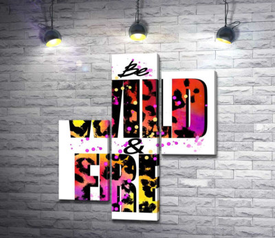 Леопардовий принт напису "wild and free"