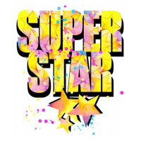 Яркая надпись "super star"