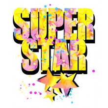 Яркая надпись "super star"