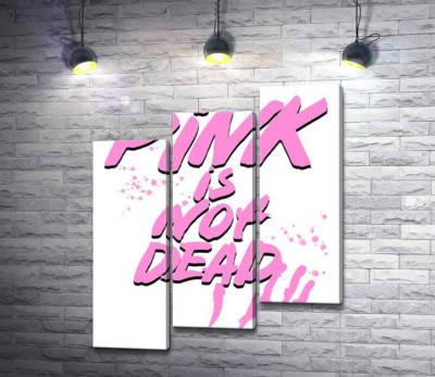 Модульна картина "Провокуючий напис "pink is not dead""