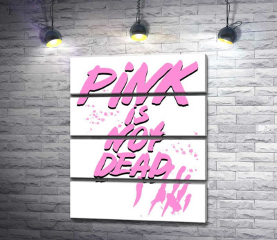 Провоцирующая надпись "pink is not dead"