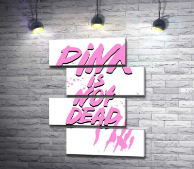 Модульна картина "Провокуючий напис "pink is not dead""