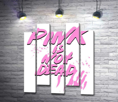 Модульная картина "Провоцирующая надпись "pink is not dead""