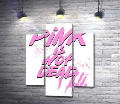 Модульна картина "Провокуючий напис "pink is not dead""