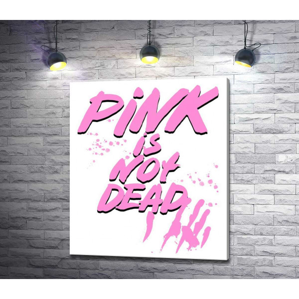 Провоцирующая надпись "pink is not dead"