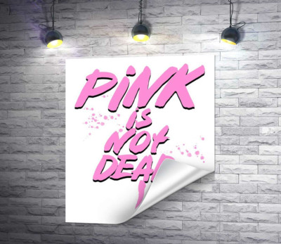 Провоцирующая надпись "pink is not dead"