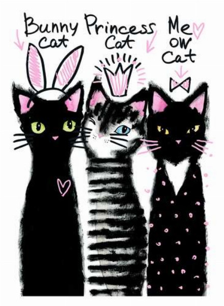 Силуэты трех котов