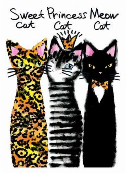 Три кота с леопардовыми элементами