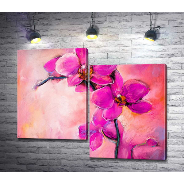 Пишне цвітіння рожевих орхідей