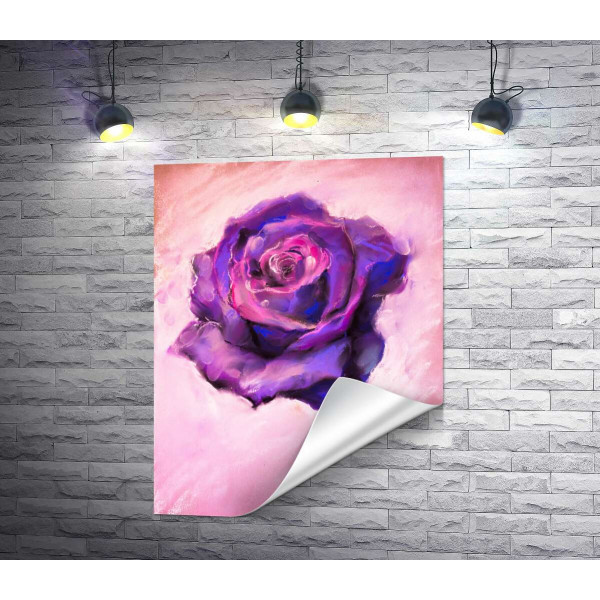 Фиолетовая пышность цветка розы