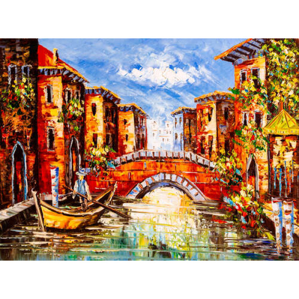 Маленький міст через канал об'єднує венеційську вулицю