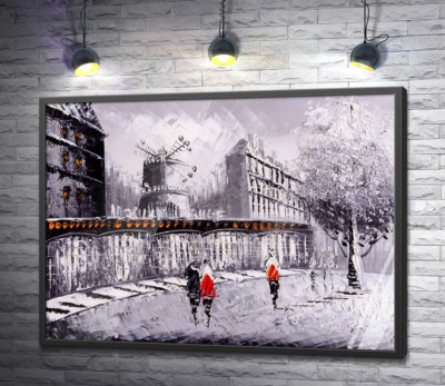 Постер "Атмосфера возле кабаре "Мулен Руж" (Moulin Rouge)"