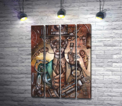Механический мужчина с крыльями