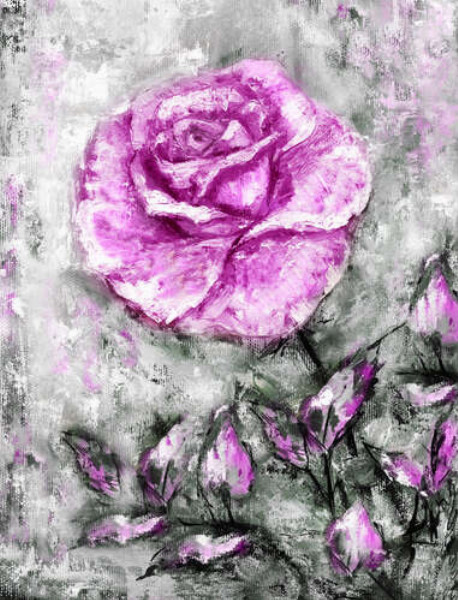 Рожева яскравість вінтажної троянди