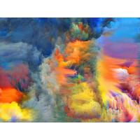 Облачная абстракция ярких цветов