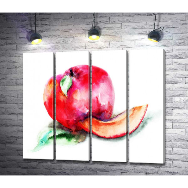 Акварельний малюнок яблука