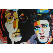 Граффити с легендарными Джоном Ленноном (John Lennon) и Элвисом Пресли (Elvis Presley)