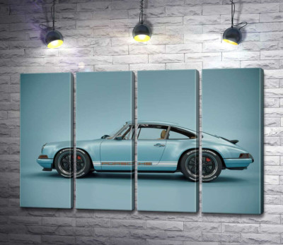 Блакитний гоночний автомобіль Porsche 911 Carrera RSR