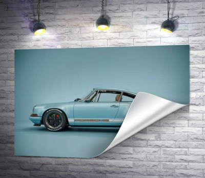 Блакитний гоночний автомобіль Porsche 911 Carrera RSR