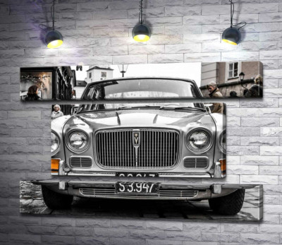 Серый спортивный люкс-седан Jaguar XJ6