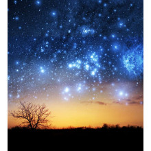 Яскраві зорі сяють на вечірньому небі