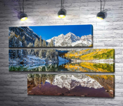 Зустріч зими та осені на озері Марун (Maroon Lake)