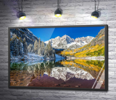 Постер "Зустріч зими та осені на озері Марун (Maroon Lake)"