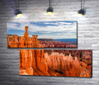 Модульная картина "Причудливые формы скал Брайс-Каньона (Bryce Canyon)"