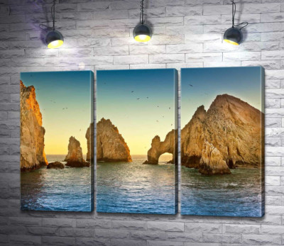 Модульна картина "Природна арка у кам'яній скелі Кабо-Сан-Лукас (Cabo San Lucas)"
