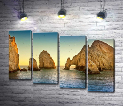 Модульна картина "Природна арка у кам'яній скелі Кабо-Сан-Лукас (Cabo San Lucas)"