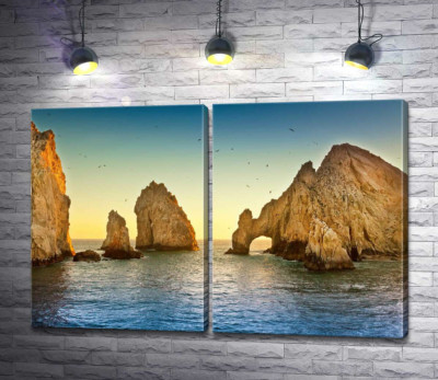 Модульна картина "Природна арка у кам'яній скелі Кабо-Сан-Лукас (Cabo San Lucas)"