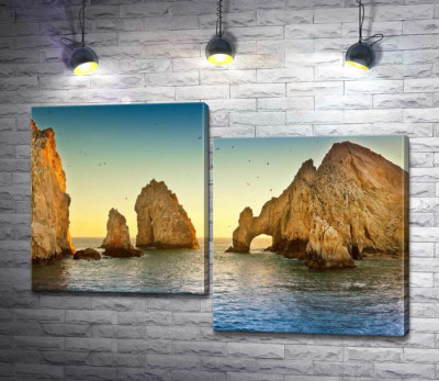Модульна картина "Природна арка у кам'яній скелі Кабо-Сан-Лукас (Cabo San Lucas)"