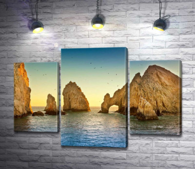 Модульна картина "Природна арка у кам'яній скелі Кабо-Сан-Лукас (Cabo San Lucas)"