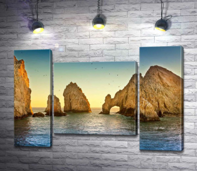 Модульная картина "Природная арка в каменной скале Кабо-Сан-Лукас (Cabo San Lucas)"