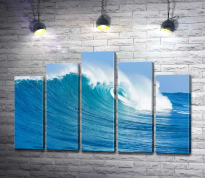 Модульная картина "Пенистый гребень морской волны"