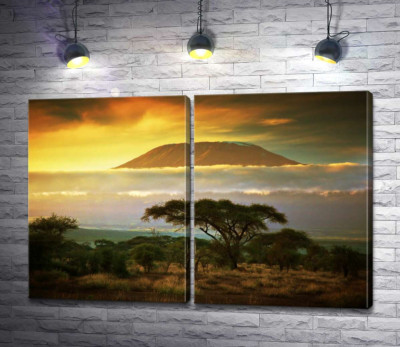 Вид на гору Кіліманджаро (Kilimanjaro) із савани