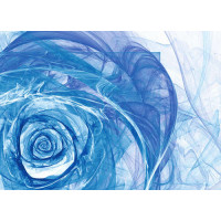 Синий дым вокруг силуэта розы