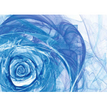 Синий дым вокруг силуэта розы